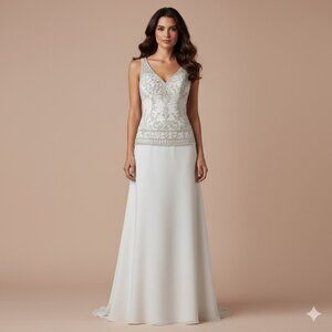 Allure Bridals Fit and Flare Wedding Gown NWT